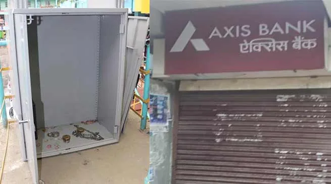 Arunachal: Miscreants try to loot SBI in Ganga, Vandalised Axis bank ATM