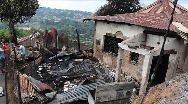 Itanagar: Two residential houses gutted in massive fire in GSI colony