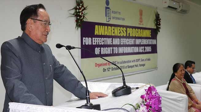 Arunachal:  Do not misuse RTI Act -Dr Joram Begi