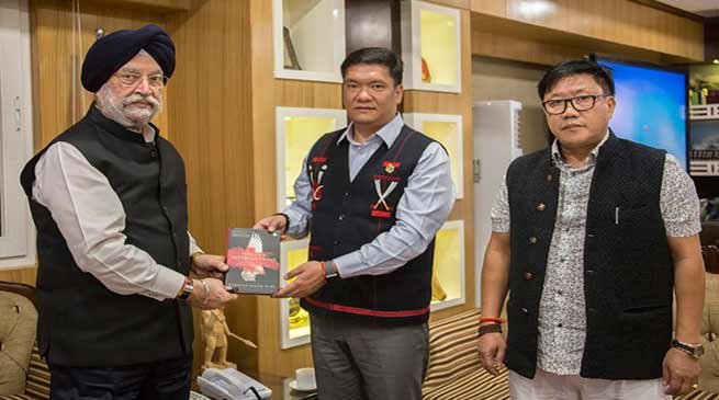 Arunachal: Union Minister of State Hardeep Singh Puri called on CM Pema Khandu