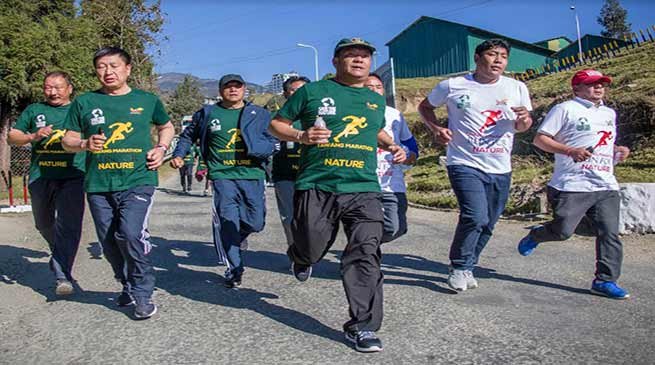 Tawang Festival 2018- Khandu takes part in "Run for Nature"