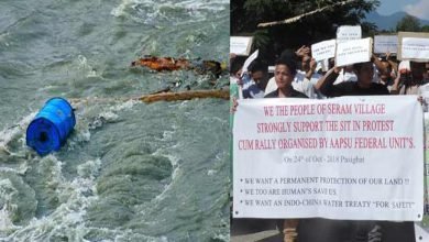 Arunachal Students demanding water treaty with China