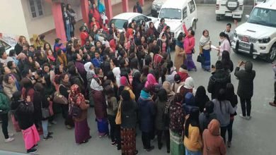 Arunachal- Women's Protest March against 2nd Arunachal Scout in Bomdila