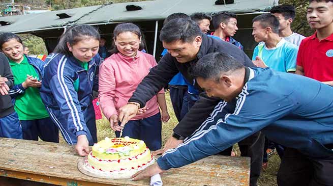 Pema Khandu celebrates Children's Day with Students Tawang Public School