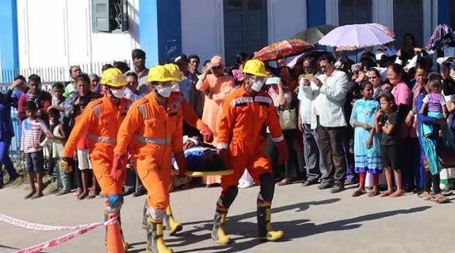 Itanagar: NDRF team conducts mock drill, relief and rescue operation