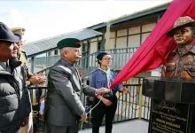 Arunachal Governor unveils bust statue of Martyr Mihin Bagang