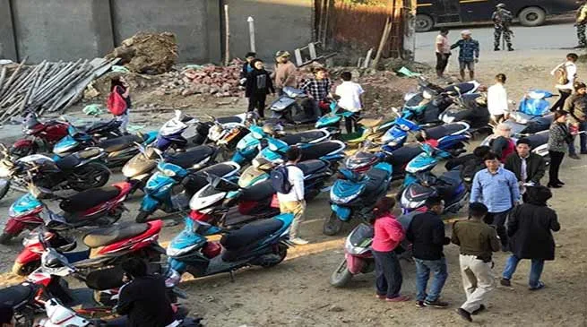 Itanagar: Capital Police caught 72 two wheeler without number plate while 26 seized