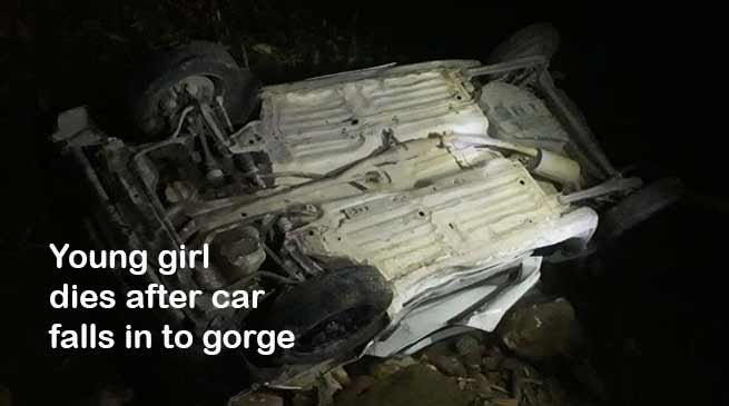 Itanagar:  young Girl dies, 2 injured as car falls into gorge