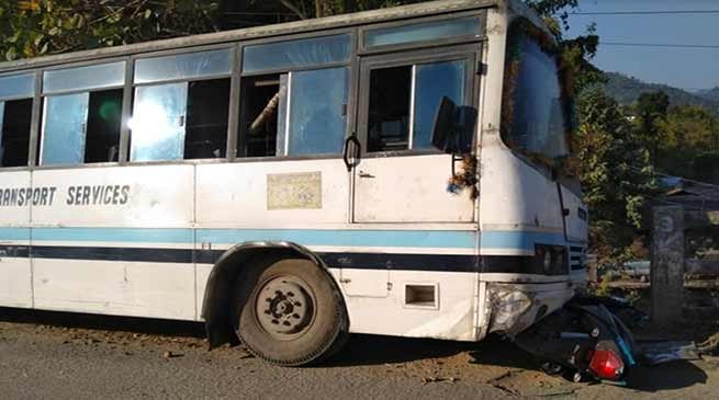 Itanagar: 5 Injured after APST bus met with an accident in Chandanagar