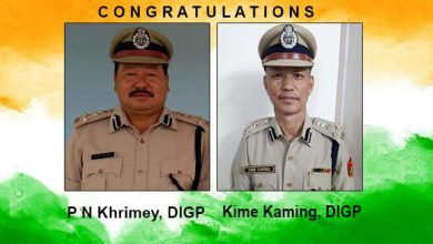 Arunachal: President's Police Medal to DIG Kime Kaming and P N Khrimey