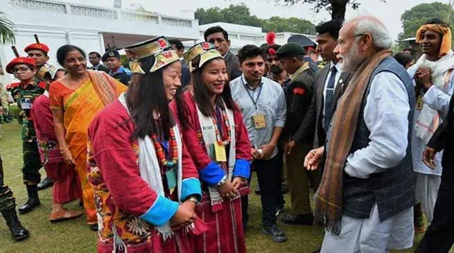 PM Modi interacts with Monpa Artist
