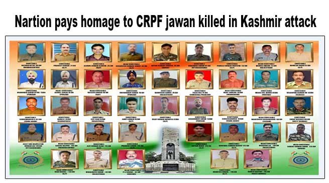 Nation pays homage to Slain CRPF personnel killed in Kashmir attack