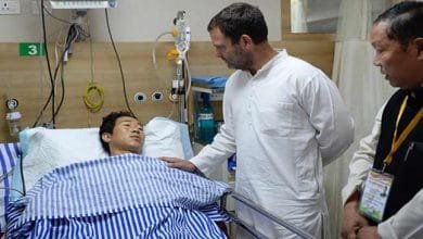 Congress president Rahul Gandhi Meets Arunachal Violence Hit Patients