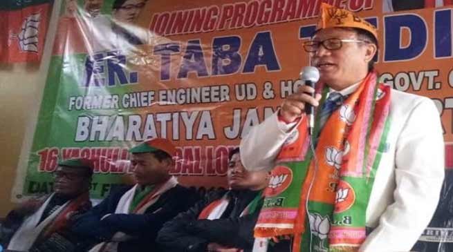 Arunachal : Taba Tedir joins BJP