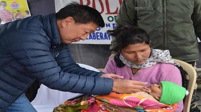 Arunachal: 115 polio booths according to micro plan prepared by District Immunisation cell Tawang, were active in giving  pulse polio oral drops.