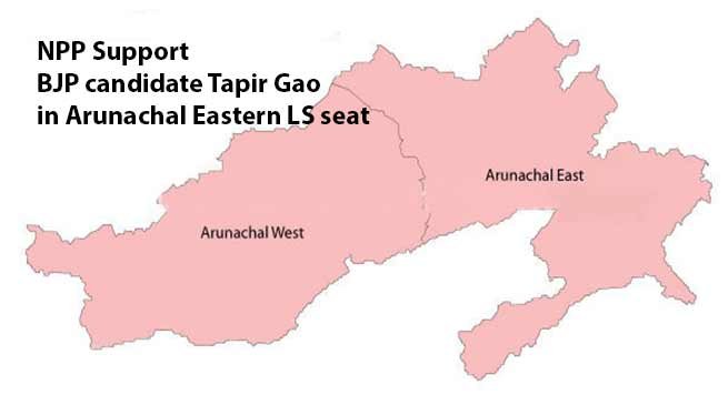 Arunachal Polls: NPP Support BJP candidate Tapir Gao in Arunachal Eastern LS seat