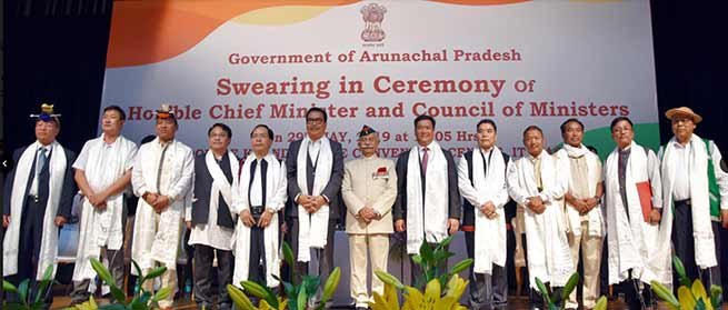 Pema Khandu sworn-in as the Chief Minister of Arunachal Pradesh