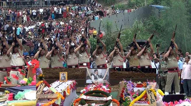 Arunachal: Gun salute for Late Tirong Aboh, Wreath laid on behalf of the Governor