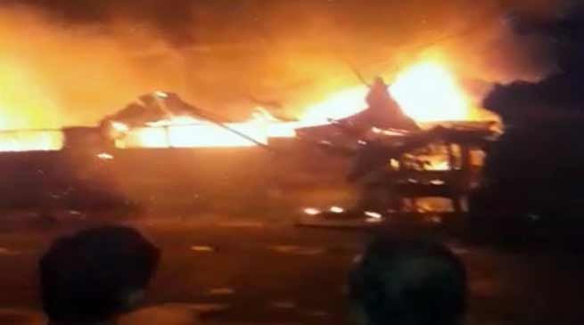 Arunachal- 33 shops gutted in fire at Pasighat