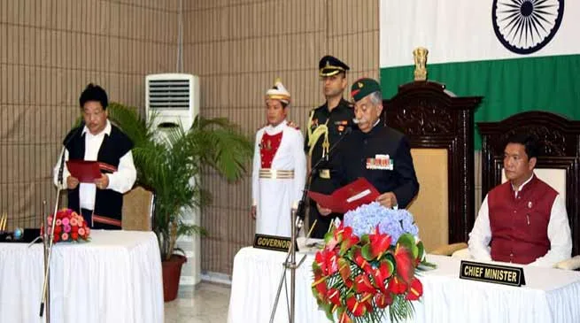 Arunachal Pradesh: Phosum Khimhun sworn-in as Pro-tem Speaker