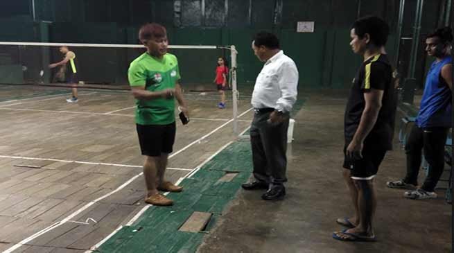 Rajbhawan Indoor Badminton stadium in pathetic condition