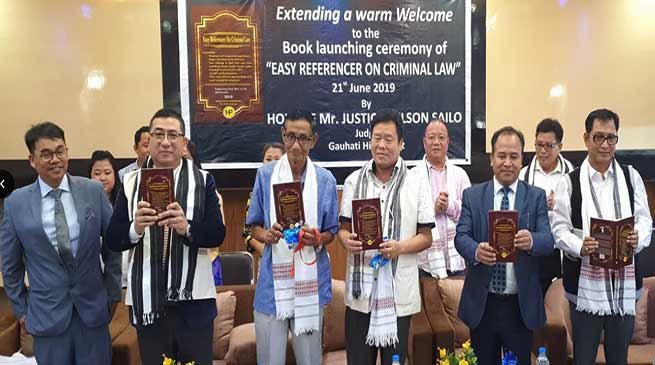 Arunachal:  Justice Nelson Sailo release book on “ Easy Referencer on Criminal Law”