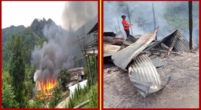 Arunachal: Fire devour GB's residence at Totpu village