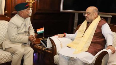 Arunachal Governor BD Mishra meets Union Home Minister Amit Shah