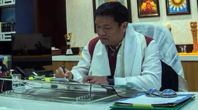 Khandu signs first file, extends maternity and child care leave benefits to female staffs