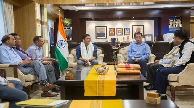 Arunachal: APPSC Chairman Nipo Nabam called on CM Pema Khandu