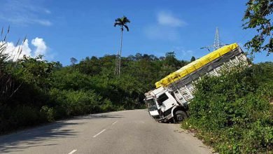 Arunachal: Pepsi loaded Truck meet accident, 2 injured