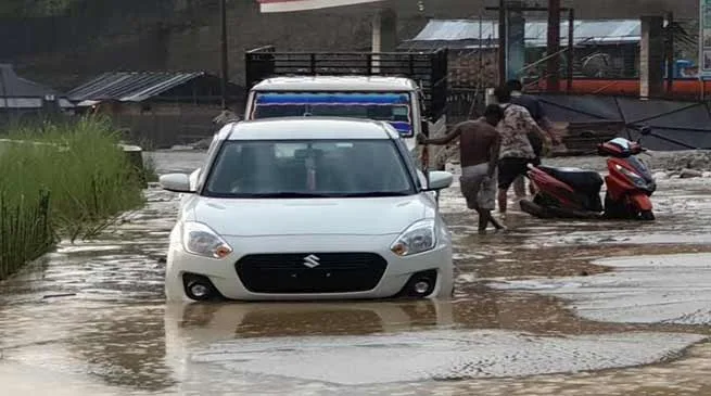 Heavy downpour created havoc in twin capital city