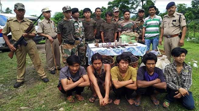Arunachal: 5, including 2 Myanmar nationals arrested with arms and wild animals meat