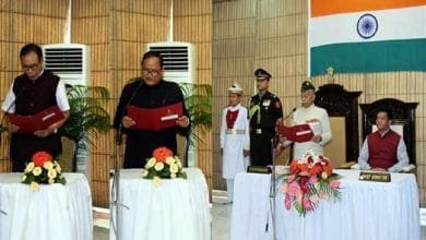 Arunachal: Governor administers oath to Gamli Padu and Leki Phuntso