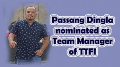 Arunachal: TTFI nominate Passang Dingla as Team Manager of Indian Table Tennis Contingent