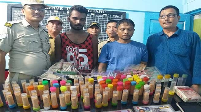 Itanagar: Capital police arrested 5 drug peddlers, recovered drugs, cash