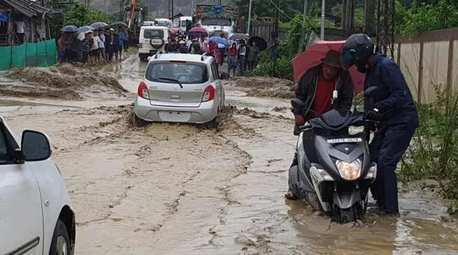 Itanagar: Mudslide block several roads in capital complex