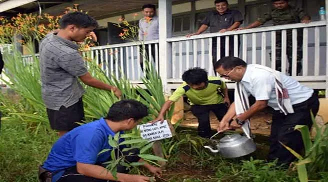 Arunachal: Tree plantation held at Govt. Higher Secondary School, Raga