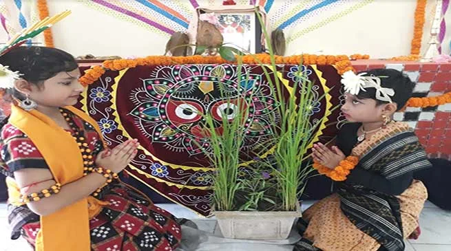 Odias residing in capital complex celebrates Nuakhai Bhetghat festival