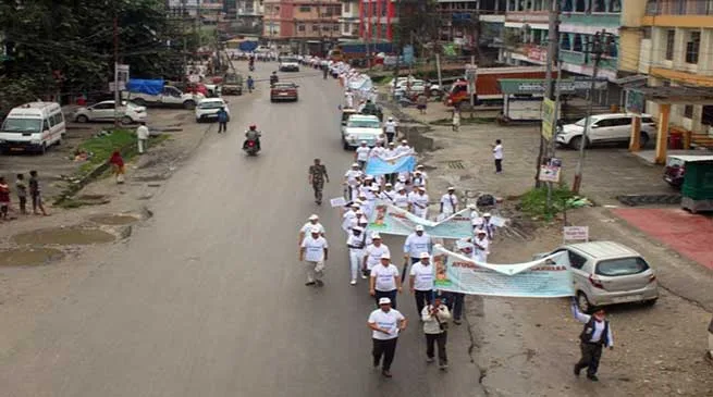 Arunachal: Ayushman Bharat Pakhwada celebration begins with Prabhat Pheri