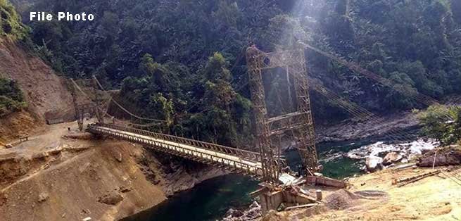 Arunachal: Newly Constructed Bailey bridge over Kumey river collapse