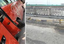 Arunachal: Bus hits footpath pillar over Kalia Bhomora Bridge, Passengers are safe