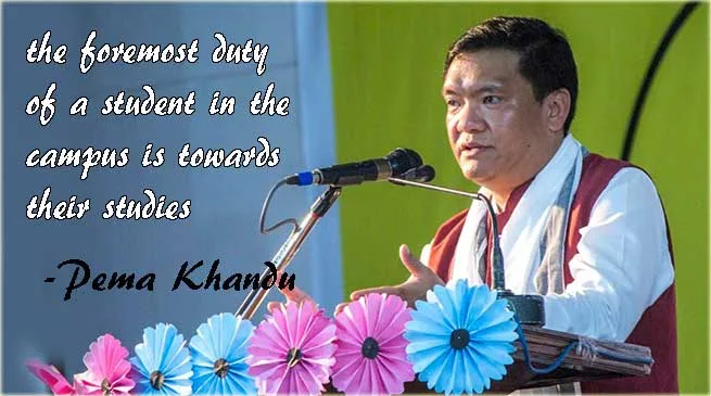 Arunachal: Khandu advises RGU students to focus on studies