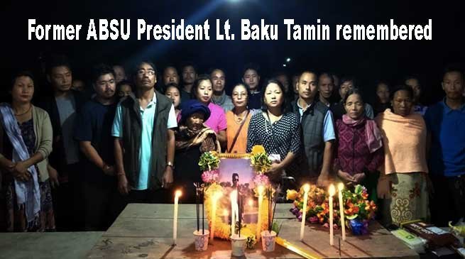 Arunachal: Former ABSU President Lt. Baku Tamin remembered