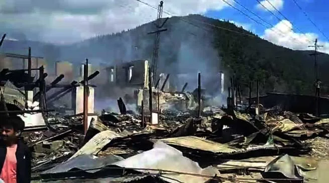 Dirang Fire- Shops, Houses gutted, MLA Phurpa Tsering distributes relief