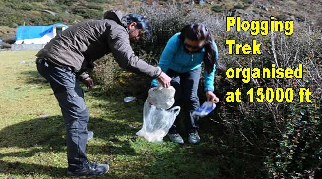 Paryatan Parv- Plogging Trek organised at 15000 ft in Arunachal Pradesh