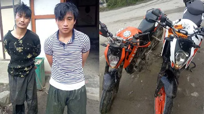 Arunachal: Jang police nab 2 bike lifters, 2 bikes recovered