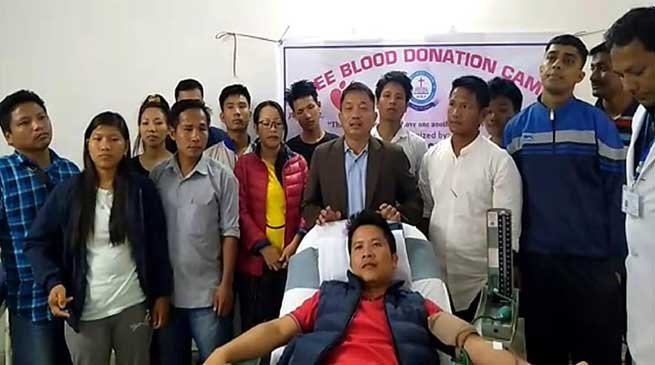 Arunachal: MPCYD donates 22 unit bloods, ESDCRCC contributes Rs. 71,000/- to fire victims