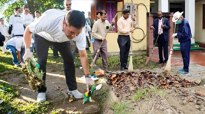 Gandhi Jayanti celebrated across the state: Governor, CM  participate in  ‘Safai Abhiyan’