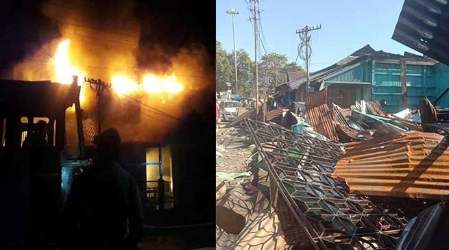 Arunachal: 5 shops gutted, 4 damaged in fire in Tezu